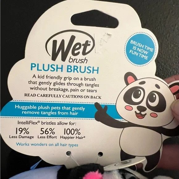 Wet Brush Kids Plush Panda Hair Brush New - Picture 6 of 11